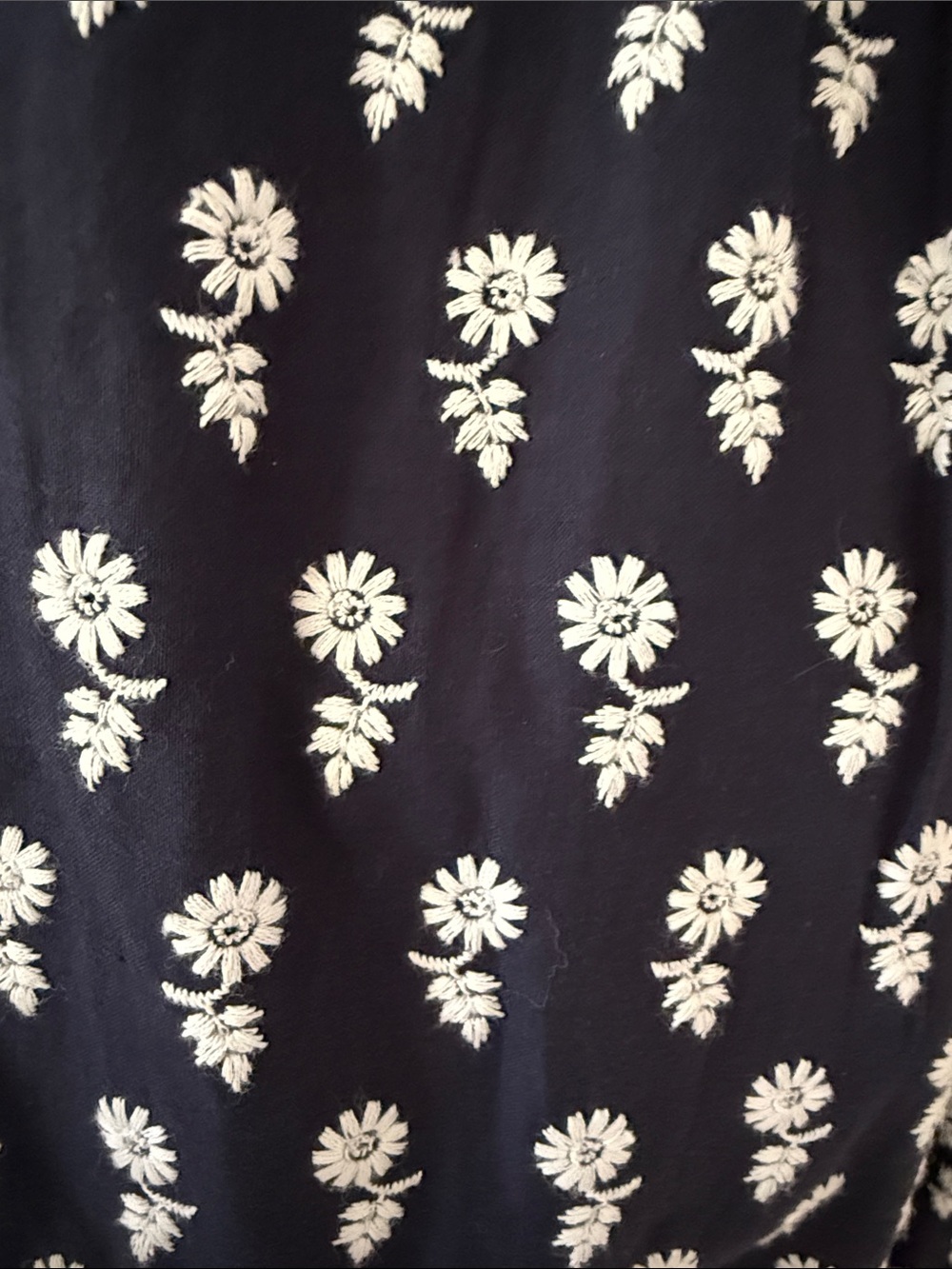J. Crew Navy Blue Embroidered Tiered Floral Midi Dress - Picture 8 of 13